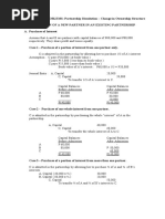 ILLUSTRATIVE PROBLEMS - Partnership Dissolution (Change in Ownership Structure)