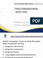 PERTEMUAN 1, ADPU4331, ADM PERKANTORAN 11okt