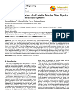 Design and Fabrication of A Portable Tubular Filter Pipe For Borehole Water Purification Systems