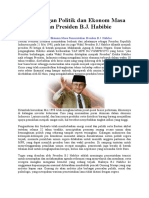 Perkembangan Politik Dan Ekonom Masa Pemerintahan Presiden B