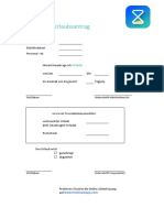 Urlaubsantrag Formatvorlage PDF