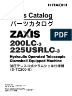 ZX200LC-3, ZX225USRLC-3 Hydraulic Operated Telescopic Clamshell Epuipped Machine Parts Catalog