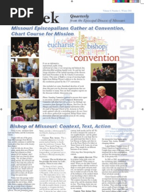 Seek, Winter 2011 from Episcopal Diocese of Missouri