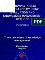 Improving Public Governance by Using Evaluation and Knowledge Management Methods