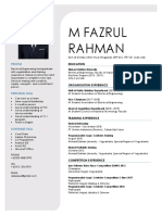 Fazrul Rahman CV