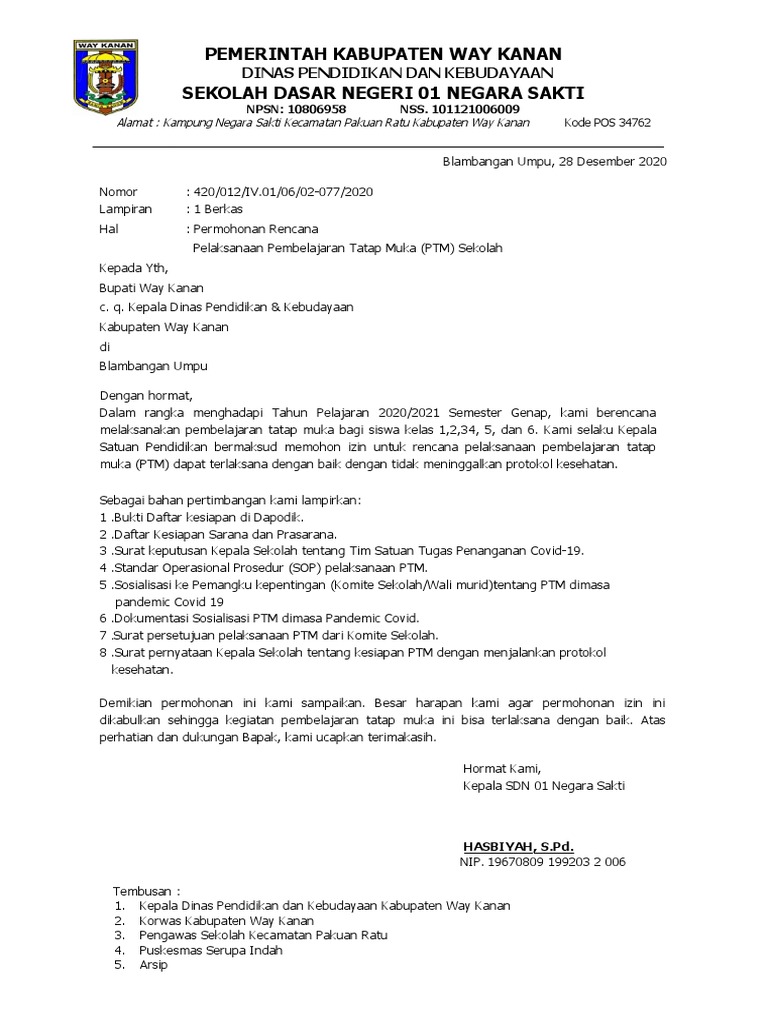 Download 89+ Contoh Surat Izin Sekolah Tatap Muka Terbaik Gratis