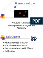 Depleted Uranium and The Gulf War(s) : Prof. Lynn R. Cominsky SSU Department of Physics and Astronomy