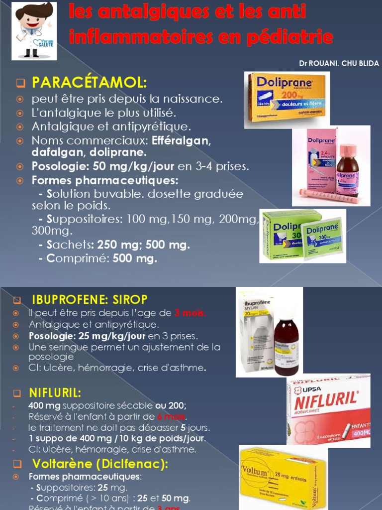 Médicaments antalgique pour enfants | PDF
