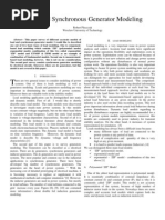 Loads and Synchronous Generator Modeling: Abstract - This Paper Survey of Different Accurate Models of