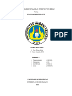 Evaluasi Kinerja PTK: Makalah Administrasi Dan Supervisi Pendidikan