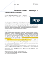 Student Barriers To Online Learning: A Factor Analytic Study