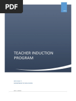 Teacher Induction Program: Department of Education