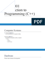 CMP1001 Introduction To Programming (C++)