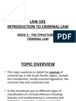 LAW 103 Introduction To Criminal Law