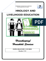Technology and Livelihood Education: Housekeeping/ Household Services