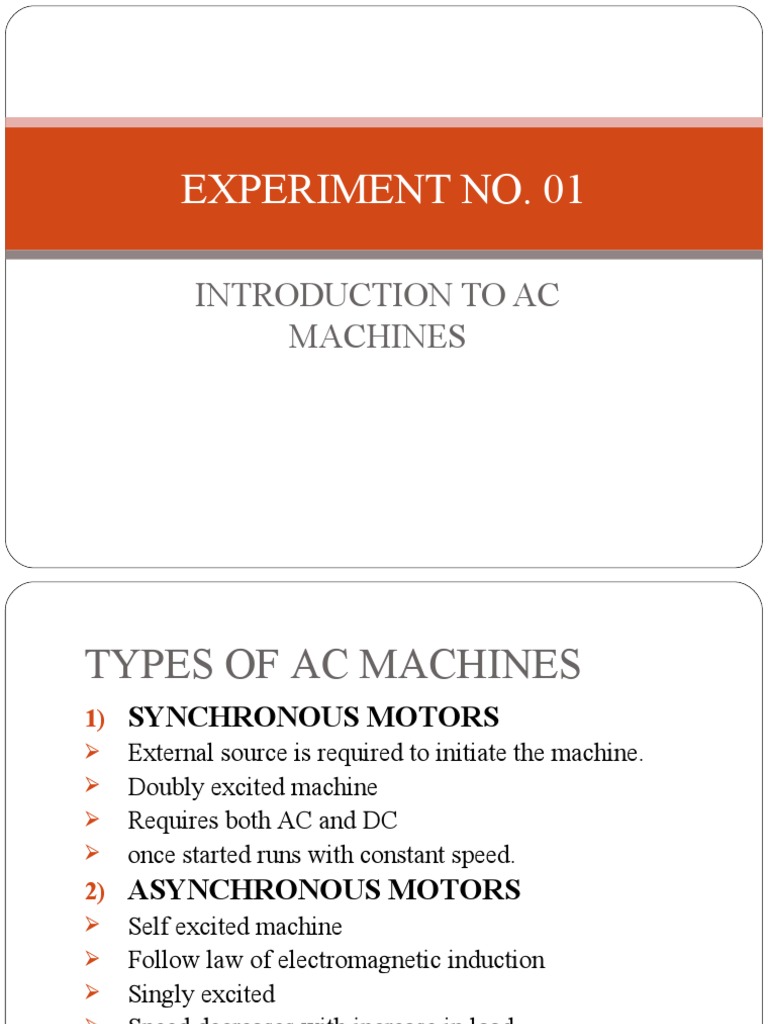AC Machines: Types and Torque Analysis | PDF | Electric Motor | Power ...