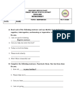 English Worksheet: Negative, Interrogative, Exclamatory or Imperative. One Has Been Done