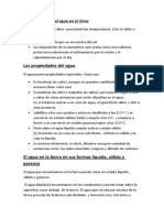 La Importancia Del Agua en El Clima