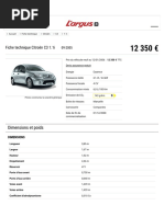 Fiche technique Citroën C3 1.1i - L'argus.fr