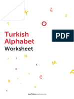 Turkish Alphabet: Worksheet
