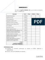 Exercicios Contabilidade