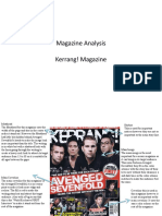 Magazine Analysis Kerrang! Magazine