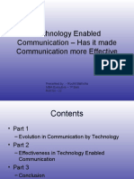 Technology Enabled Communication - Has It Made Communication