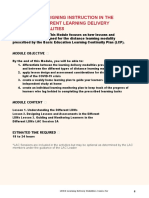 Module 3A - Designing Instruction in The Different LDMs