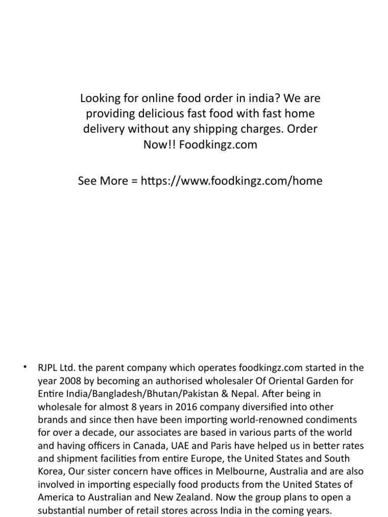 Looking for online food order in india we are providing delicious fast