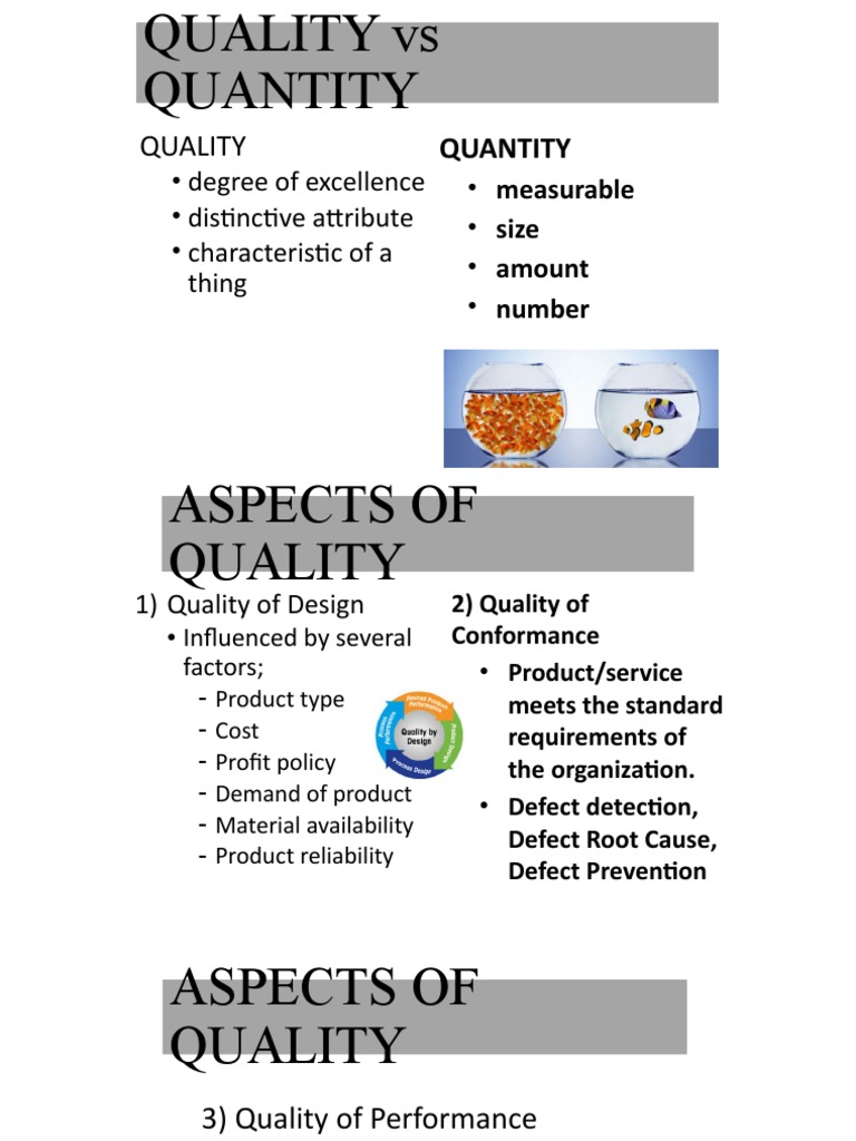 Quality Degree of Excellence Distinctive Attribute