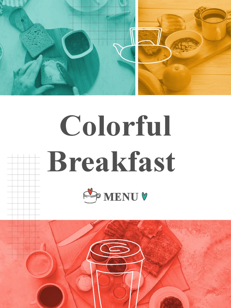 Colorful Breakfast Menu Template | PDF | Natural Satellite | Planets