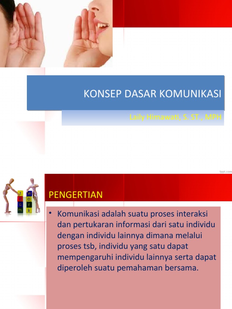 Konsep Dasar Komunikasi A Pdf Karier Perkembangan