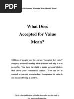 What Does Accepted For Value Mean?