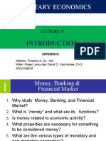 Monetary Economics: Lecture #1