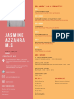 Turquoise Orange Profile Infographic Resume