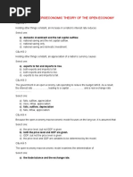 Unit 32: A Macroeconomic Theory of The Open Economy: A) Domestic Investment and The Net Capital Outflow