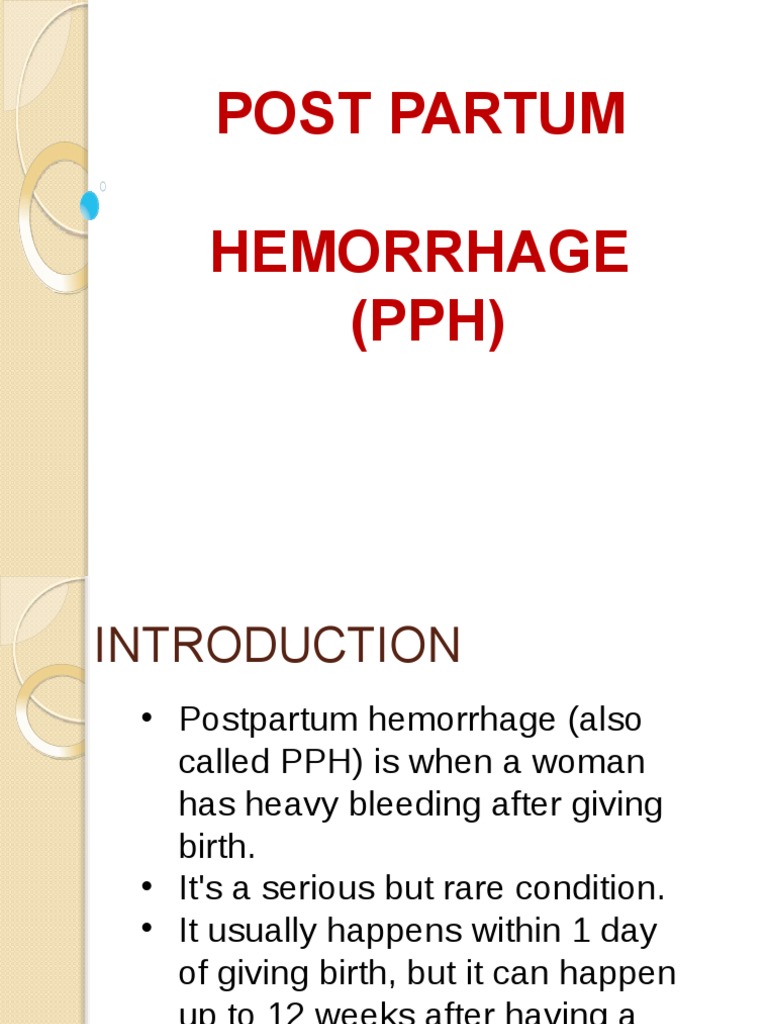 Understanding Postpartum Hemorrhage (PPH) | PDF | Bleeding | Childbirth