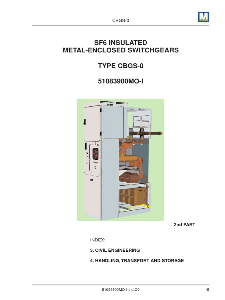CBGS-0 Switchgear Installation Guide | PDF | Equipment | Building ...