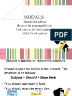 Modals Should Have To and Must Advise Responsibili Grammar Guides - 125066
