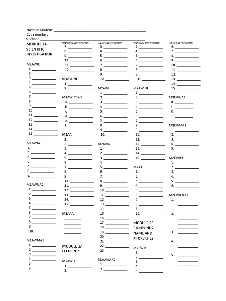 1ST Grading Worksheet | PDF | Concentration | Chemistry
