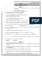 Complex Number - Sheet: 6: Level - 1