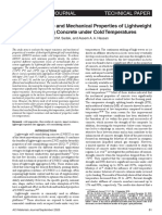 Impact Resistance and Mechanical Properties of Lightweight Self-Consolidating Concrete Under Cold Temperatures