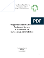 Response Paper, Philippines Code of Ethics For Registered Nurses