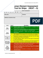 Human Element Assessment Tool For Ships (HEAT - S) : A B C D E F G H I J