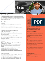 Arindam Bose: Personal Profile Education History