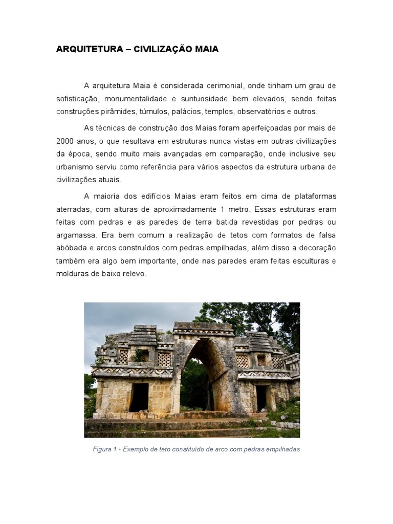 Arquitetura - Civilização Maia | PDF | Civilização Maia
