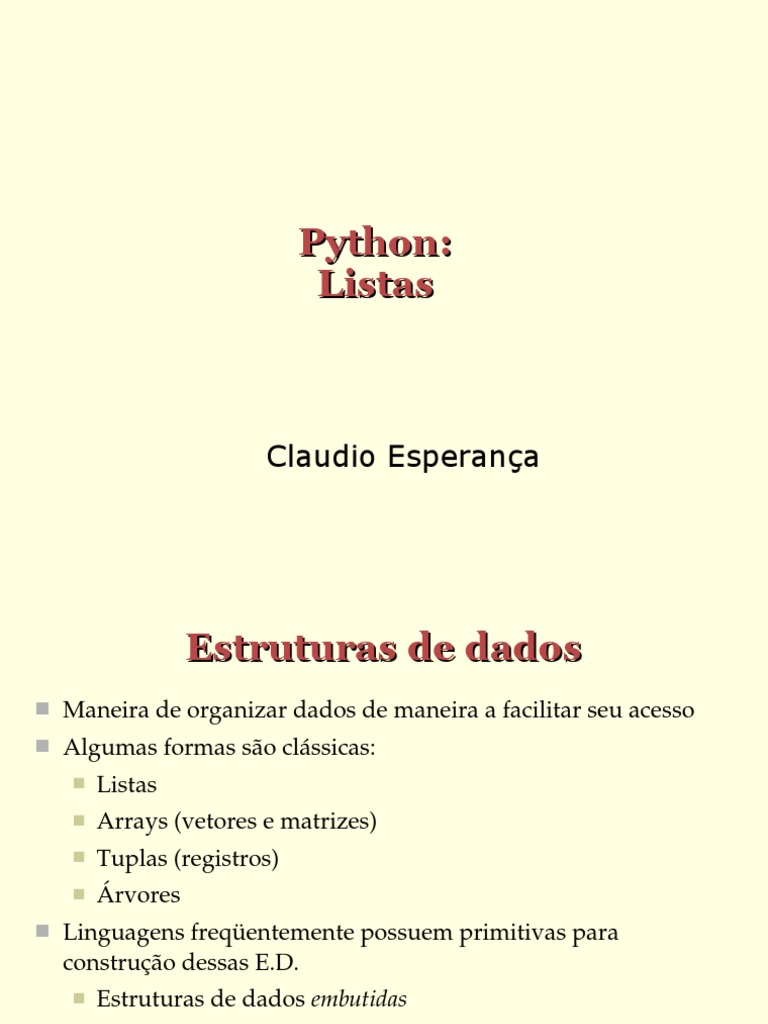Programando em Python - Listas | PDF