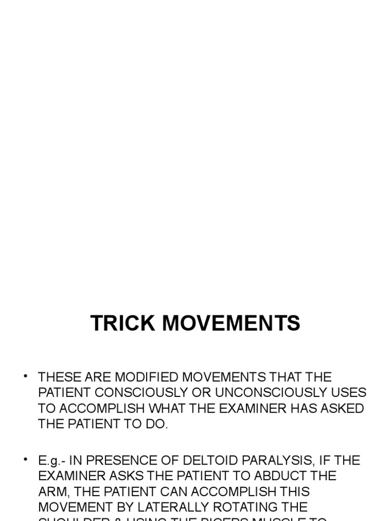 Understanding Trick Movements in Therapy | PDF