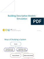 Building Descrip/ve Models: Simula/on: Center For Transportation & Logistics