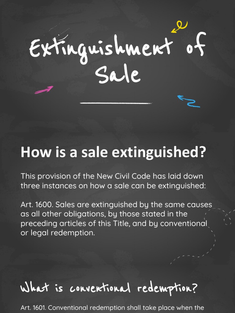 Extinguishment of a Sale An Overview of Conventional Redemption, Pacto